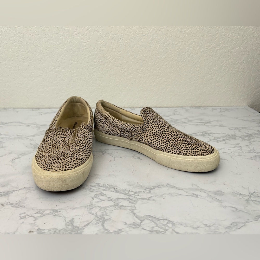 Madewell Sidewalk Slip-on Sneakers Spotted Calf Hair Style AH765 Sz 9.5​​​